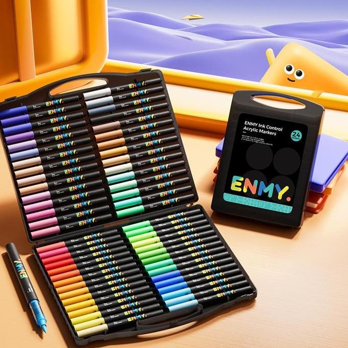 

ENMY Spidol Akrilik Segala Sesuatu Dapat Dikreasikan! Tahan terhadap kertas cakupan yang kuat kontrol tinta ujung yang lembut, alat yang hebat untuk mengubah benda-benda lama!