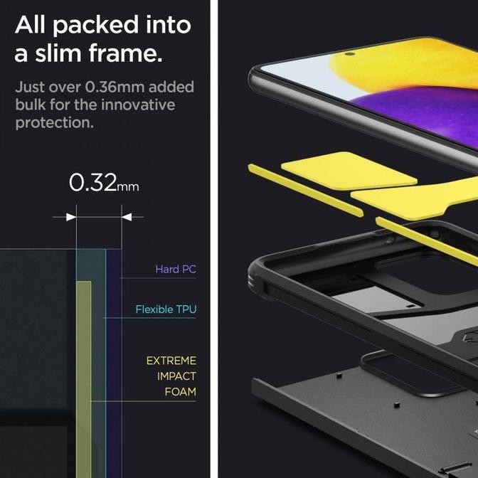 Case for Samsung Galaxy A52 / A72 Spigen Tough Armor Stand Casing