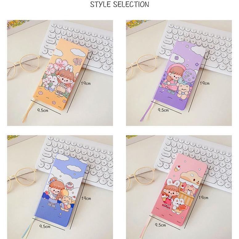 

Tw39 Notebook Jurnal Buku Tulis Catatan Lucu 96 Lembar Kertas Grid 9.5X19Cm Tw39