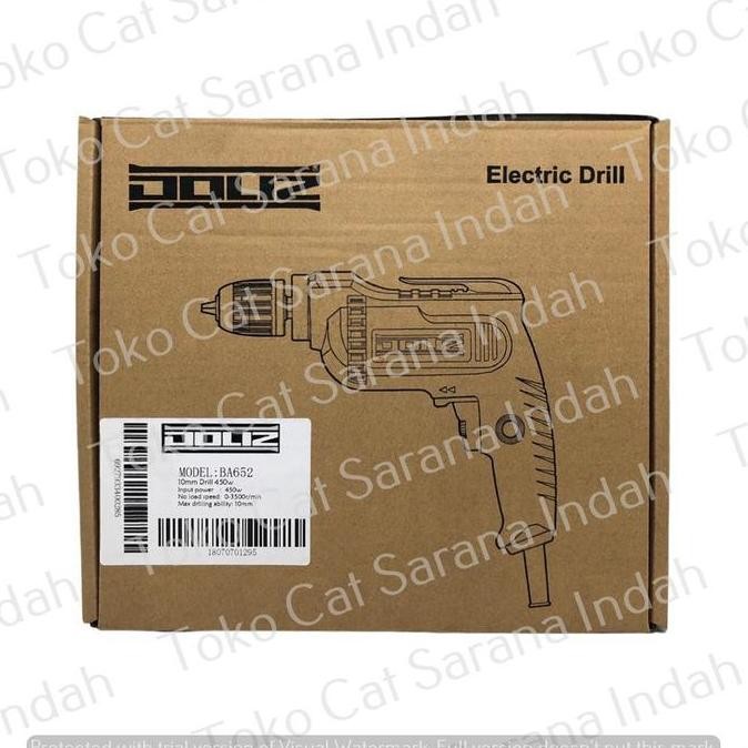 DOLIZ BOR LISTRIK BA652 10MM 450 WATT VARIABLE SPEED 2 ARAH DOLIZ BA652 DOLIZ BA 652 BOR BESI BOR KA