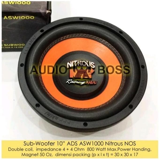 Bagus Subwoofer 10 Inch Ads Asw1000 Nitrous Nos