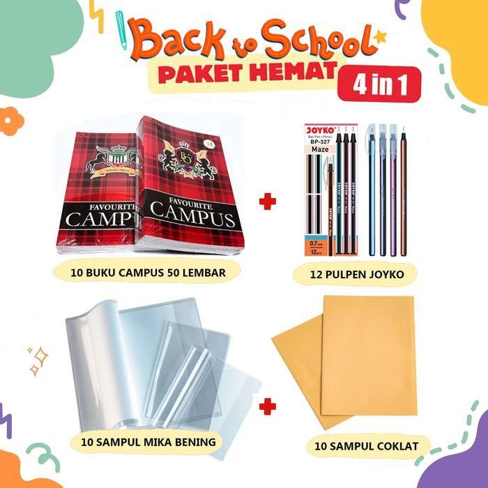 

Backtoschool Combo Bundle Paket Alat Tulis 4In1 Buku Tulis Pulpen Pen Sampul Coklat Samson Sampul Mika Bening Alat Tulis Set Paket Lengkap Buku Tulis Terlaris Best Quality 100% Original