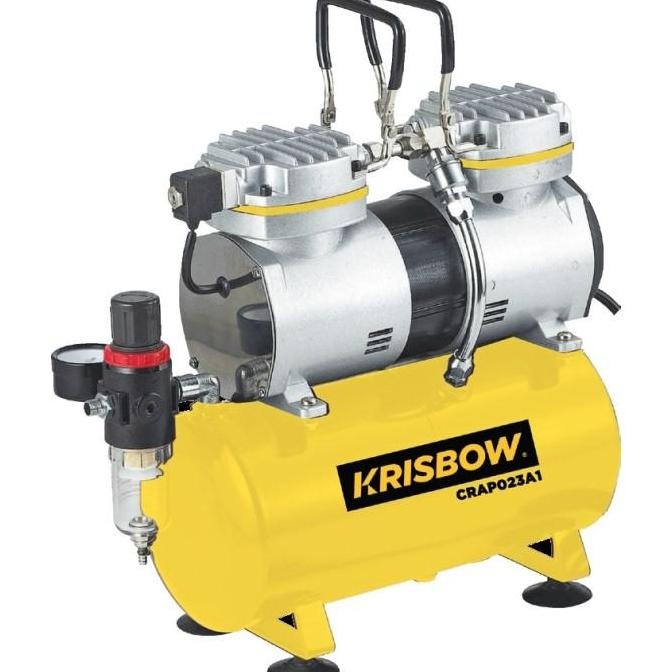 AIRBRUSH COMPRESSOR TWIN CYLINDER KRISBOW 10080977