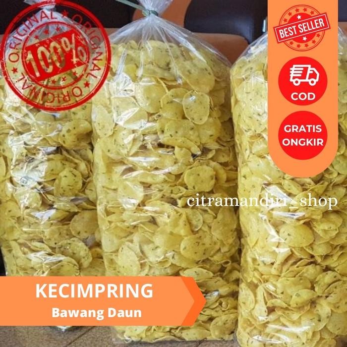 

New Kecimpring Singkong Bawang Daun 1 KG Comring Cemilan / Food / Snack Makanan