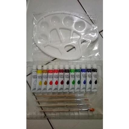 CAT AKRILIC ACRILIC PAINT LUKIS MENGGAMBAR MELUKIS MEWARNAI SET 12ml