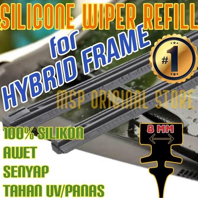 Diskon Silicone Wiper Refill For Hybrid Frame 26" 8Mm Refill Wiper Hybrid