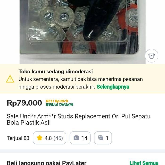 Bsis *Nd3R 4Rm0Ur Sg Replacement Studs Original. Pul Sepatu Bola Asli