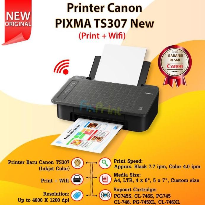Printer Scan WiFi Wireless Canon ts307 , Printer Canon TS307 murah