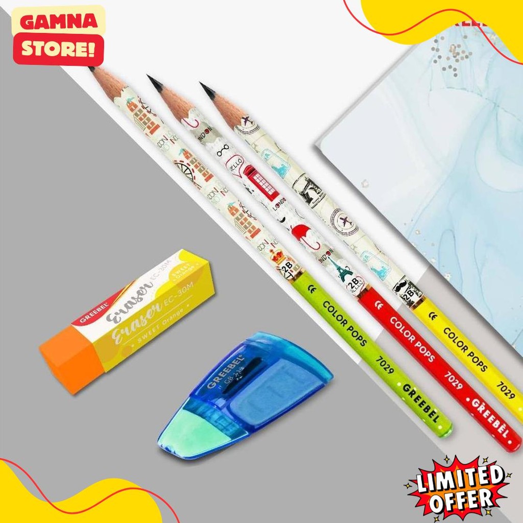 

Greebel Paket Alat Tulis Sekolah / Stationery Set 202308- 112 / Hampers Ulang Tahun Kado Anak Diskon Setengah Harga