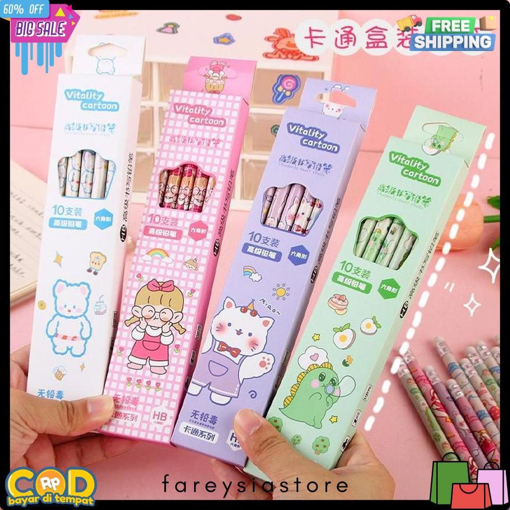 

Pensil Set Hb Isi 10 Pcs/Alat Tulis Sekolah Set Berkarakter Lucu Flash Sale! Diskon Hingga 70%