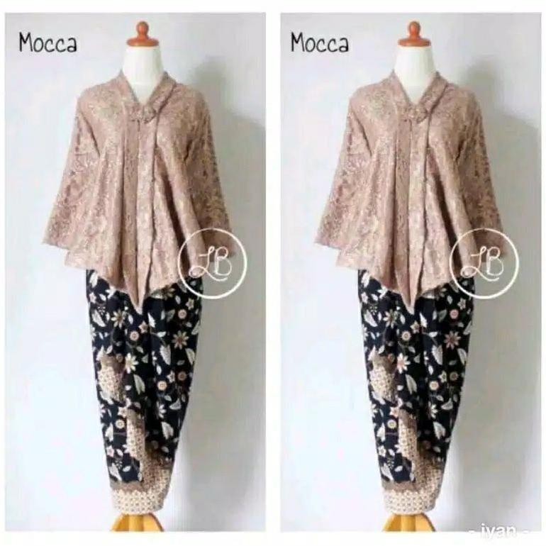 DF263>> Setelan kebaya / kebaya jumbo ld130 / kebaya floy brokat polos / kebaya terlaris / kebaya te