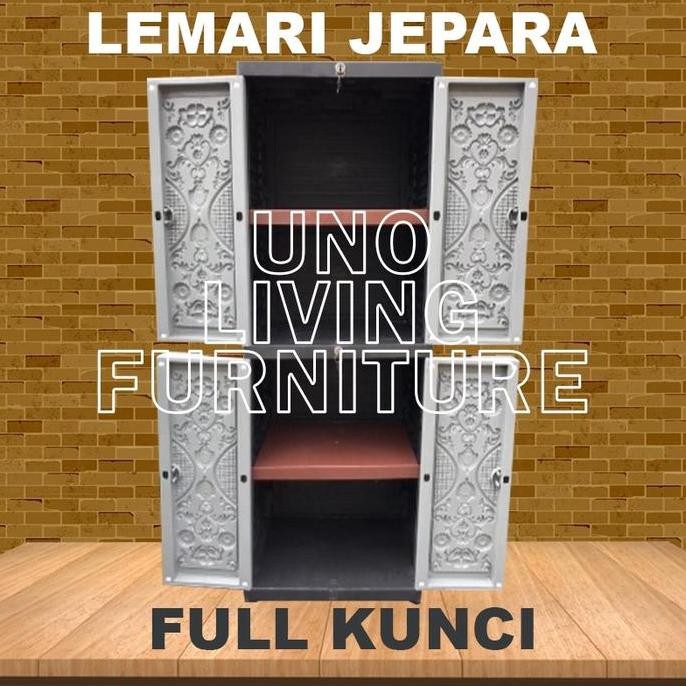 LEMARI PAKAIAN PLASTIK LEMARI TABITHA JEPARA FULL KUNCI NS