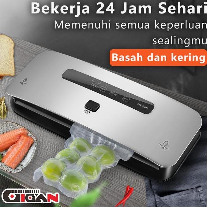 Vacuum Sealer Makanan / Alat Las Vakum Plastik Besar 150 Watt GIGAN