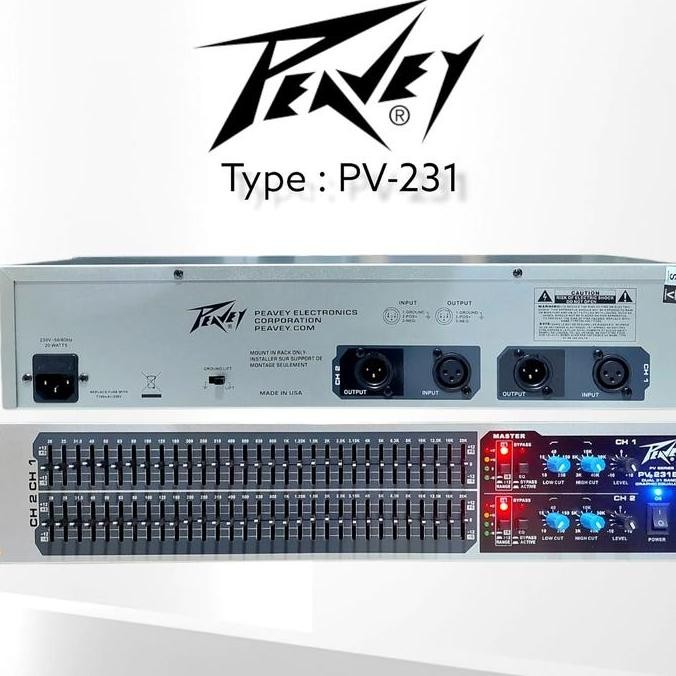 EQUALIZER PEAVEY PV231 PV 231 2 X 31 BAND EQUALISER ORIGINAL DAN TERPERCAYA