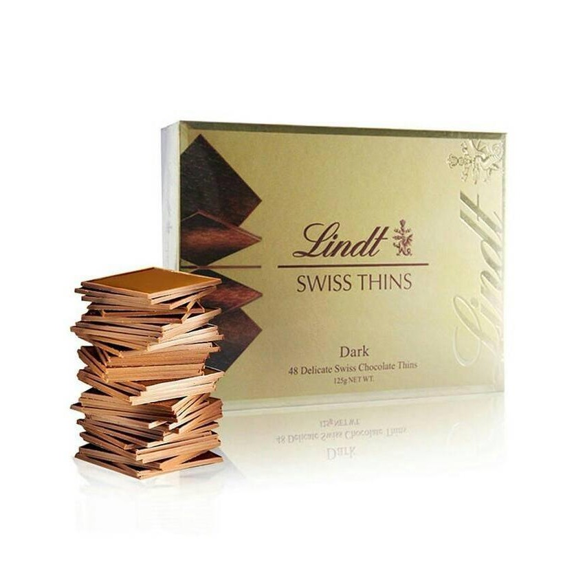 

Lindt Swiss Thins 48pcs Dark & Milk Chocolate Import Cokelat Tipis Eksklusif Termurah