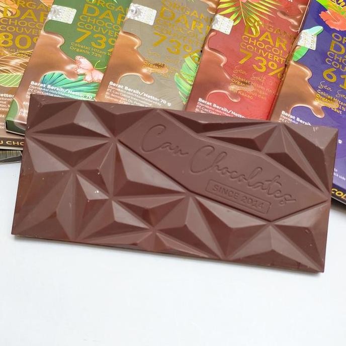 

CAU Organic Dark Chocolate Couverture Dairy Free 70g Cokelat Hitam Premium Bebas Susu Termurah