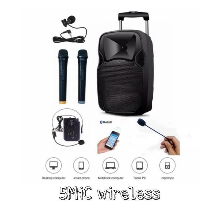 New Deals Aiwa Bluetooth Speaker Meeting 15 Inch Pengajian Portable Trolley Roda