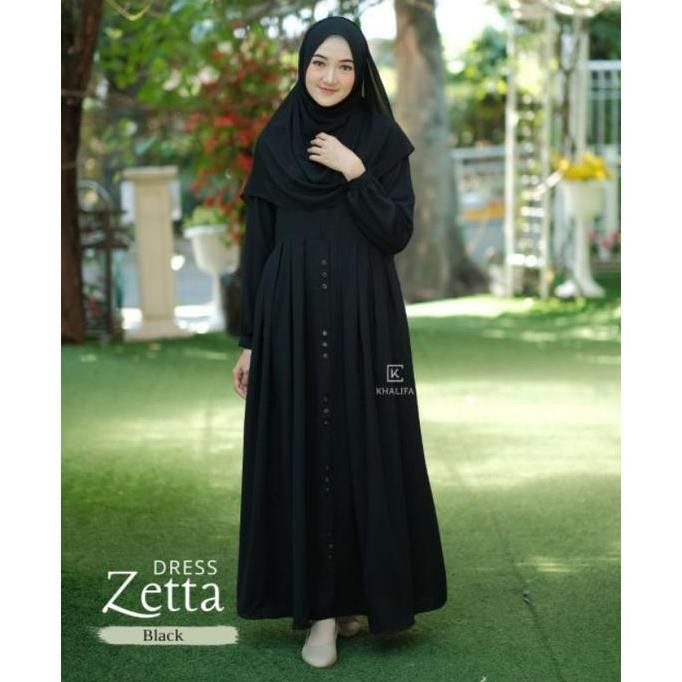 NEW/ Gamis Polos Premium Warna Hitam Gamis Syari Wanita Remaja