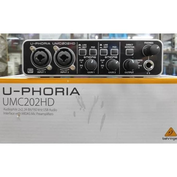 Behringer Umc 202 Hd / Umc 202Hd / Umc 202 Soundcard Original Berkualitas