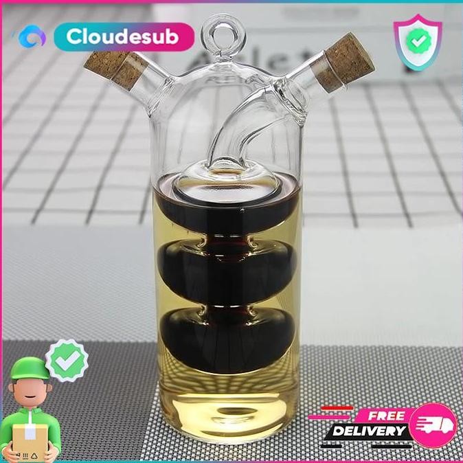 Botol Minyak Kaca Antik Unik Double Layer Oil Seasoning Bottle 150ml