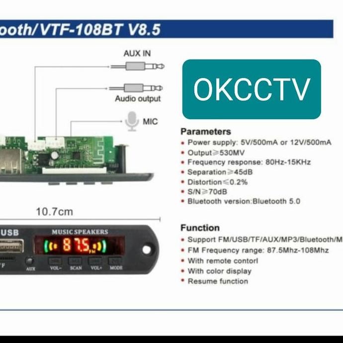 SIAP KIRIM KIT MODUL BLUETOOTH MP3 PLAYER + REMOTE - MODUL AUDIO MOBIL TERMURAH