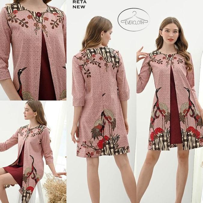 DRESS BATIK WANITA / DRESS BATIK MODERN / KEBAYA / BATIK COUPLE / RETA DRESS