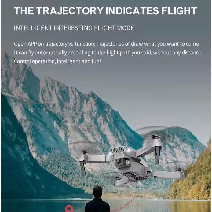 2024 Baru E88 Pro Drone 4K HD Dual Camera WiFi Remote Control Video Tinggi Pesawat Portable Mini Dro