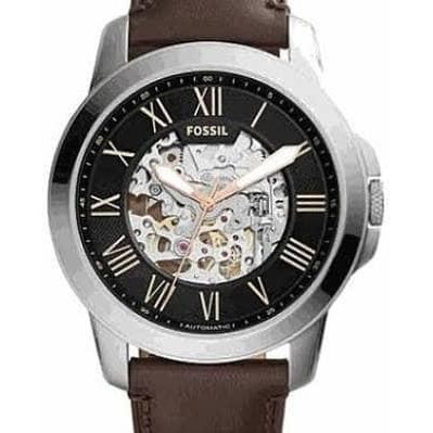 Fossil Grant Automatic Black Skeleton Dial Men'S Watch Me3100