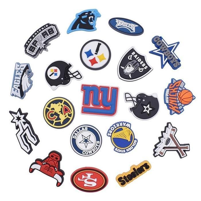 VA 1pcs Fashion Crocs Jibbitz Aksesoris Kreatif "NBA" Kartun Sepatu