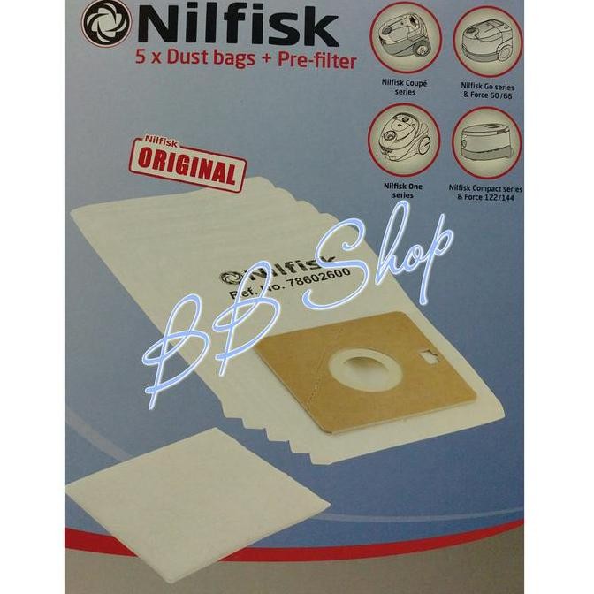 Nilfisk Dust Bags Set Kantong Debu Seri Coupe Neo One TERMURAH