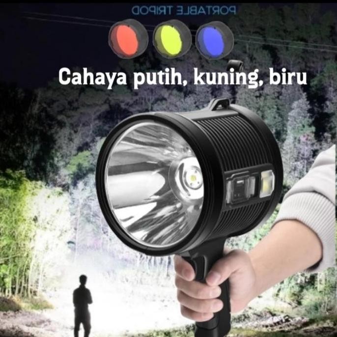 TERMURAH - Senter Sorot Berburu Senter Tembak Camping Charger SUPERTERANG W5113