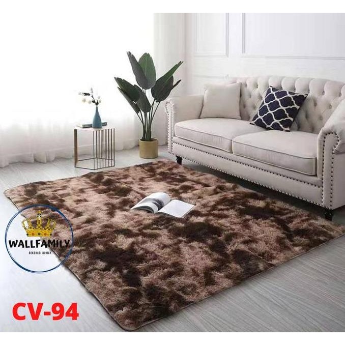 Karpet lantai bahan velvet rasfur anti slip size 100x150 & 120x180