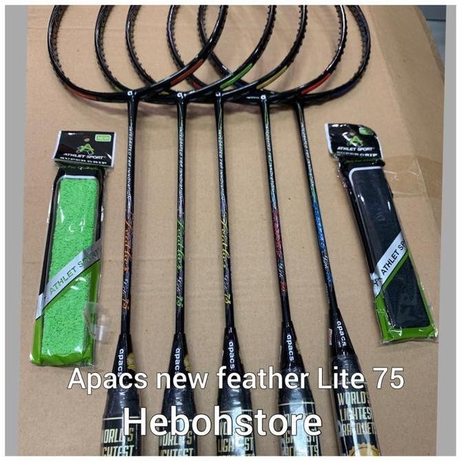 Raket Badminton Apacs New Feather Lite 75 Free Grip Original