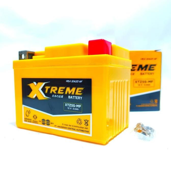 Aki Motor Accu Motor Xtreme Xtz5S Setara Gtz4V Ytz5S Ytz4V Asli Kualitas Terbaik Harga Termurah