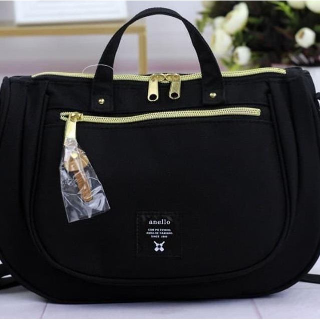 [original] anello oval mini shoulder bag / tas bahu wanita import anello - an333 [terlaris] [terbaik