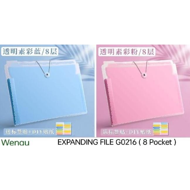 

Silahkan Order] map expanding file harmonika 8 sekat wengu kode g0216-8 warna pink/ sky blue kantoran sekolah les anak dewasa