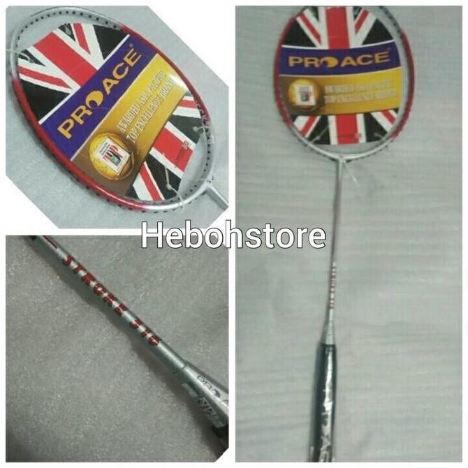 Raket Badminton Pro Ace Stroke 316 Original Komplit