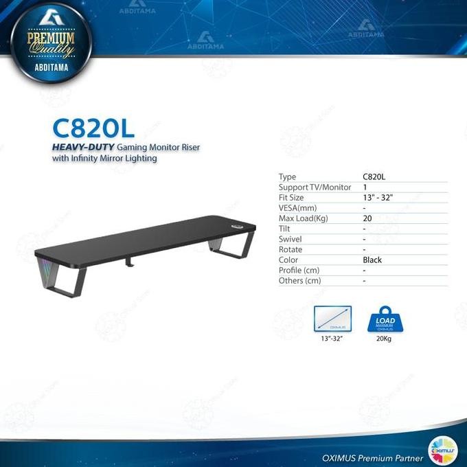 

Sale Oximus C820 C820L Desk Shelf Monitor Riser Monitor Stand Dengan Desain Futuristik & Pencahayaan Infinity Mirror, Tambahkan Sentuhan Modern, Dan Ciptakan Meja Kerja Yang Rapi Dengan Desain Stylish Dan Stabil Untuk Setup Impian Anda