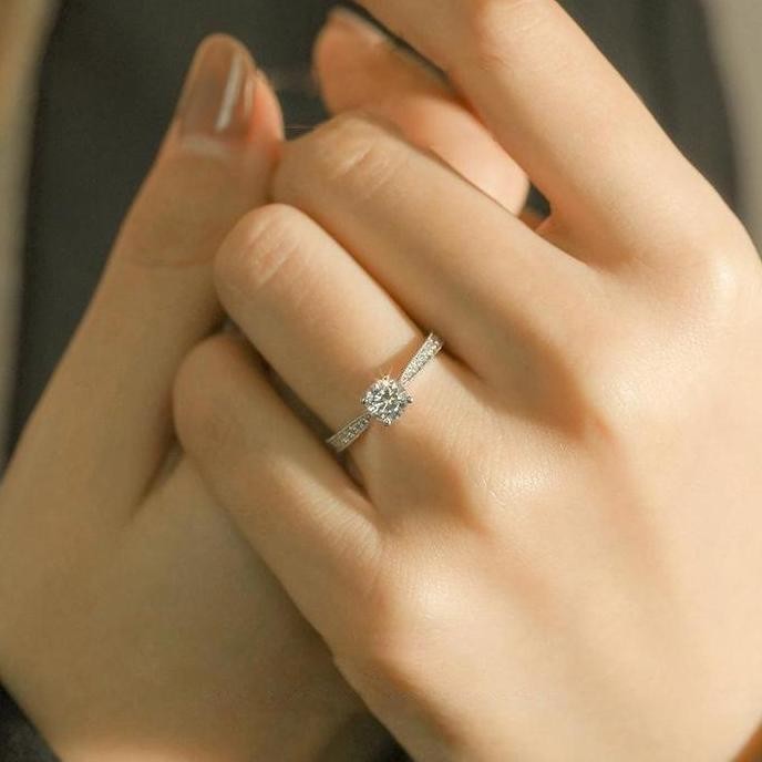 Cincin Wanita Couple Set Zirkon Desain Sederhana Mewah Estetika Fashion Korea CHICCO JEWELRY High Qu