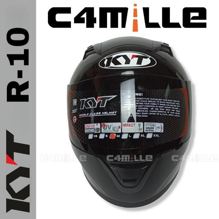 Helm Kyt R10 Solid Black Full Face