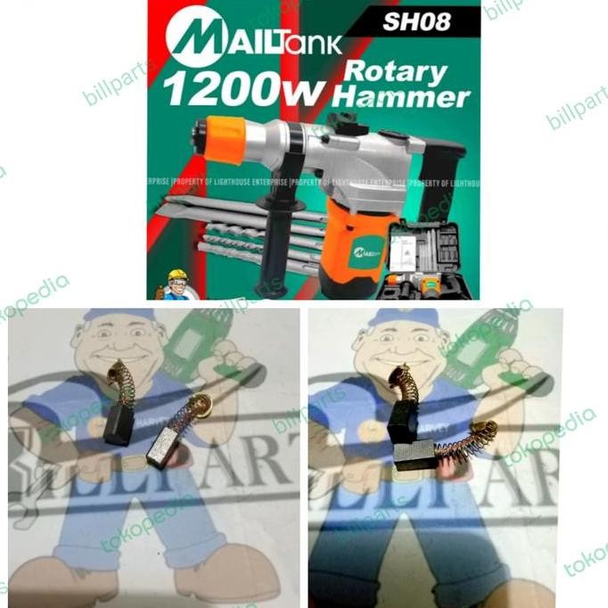 ------] carbon brush mailtank sh-08 spul arang kul SH08 rotary hammer bobok