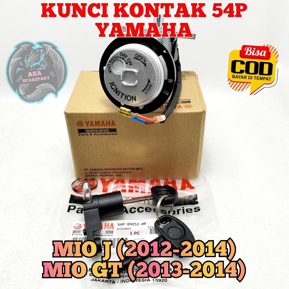 Promo Kunci Kontak + Kunci Jok 54P Asli Original Motor Yamaha Mio J , Mio Gt Konci Key 1 Satu Set St