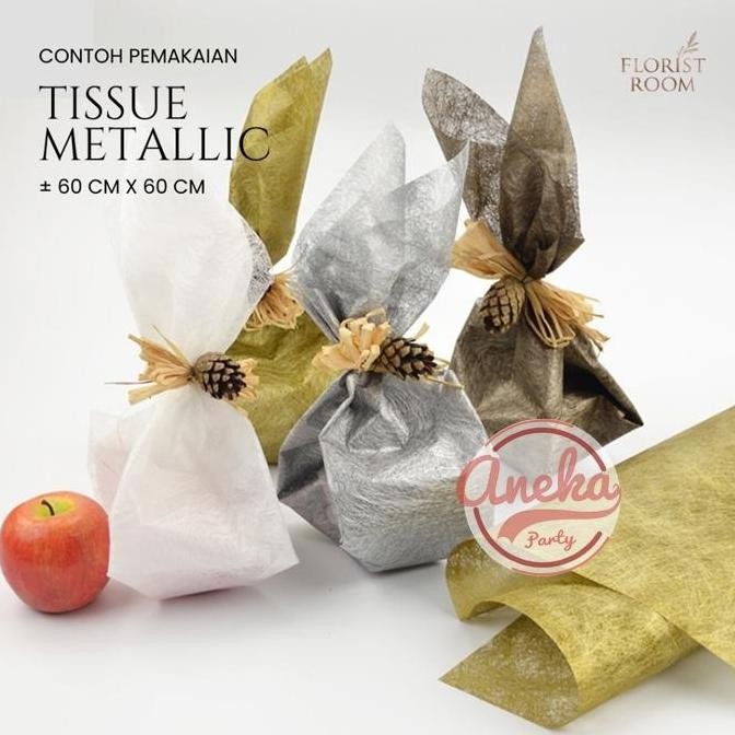 

[Isi 20] Kertas Buket Bunga Serat Metalik / Tissue Cotton Paper Flower Kualitas Terbaik Harga Termurah