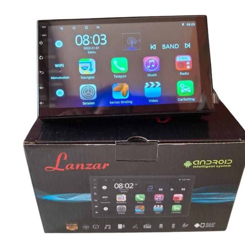Terlaris Head Unit Android 7 Inch Lanzar Ram 2+32 Android Auto Carplay Ips