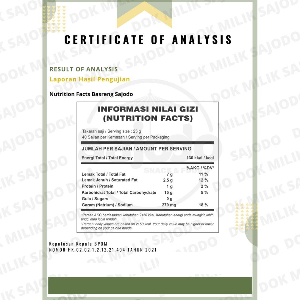 

Salt [Hemat 1,5Kg] - Basreng 1,5Kg + Minyak Goreng - Sajodo Snack & Food Pedas Makanan Fg-87