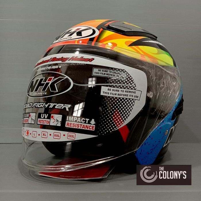 Helm Nhk R1 Karel Abraham Winter Edition Black Blue Nhk Double Visor