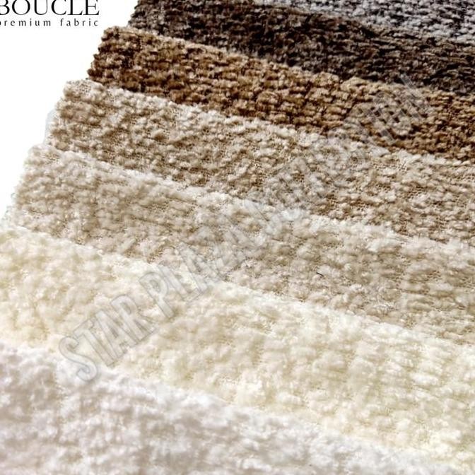 READY KAIN BELUDRU VELVET BOUCLE TEBAL BAHAN SOFA & JOK KURSI PREMIUM