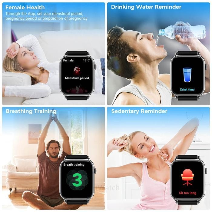 Wl 2024 New Vivo Smartwatch S9 Max Pria Jam Pintar Bluetooth Olahraga Smart Series 9 Pro Digital Wat