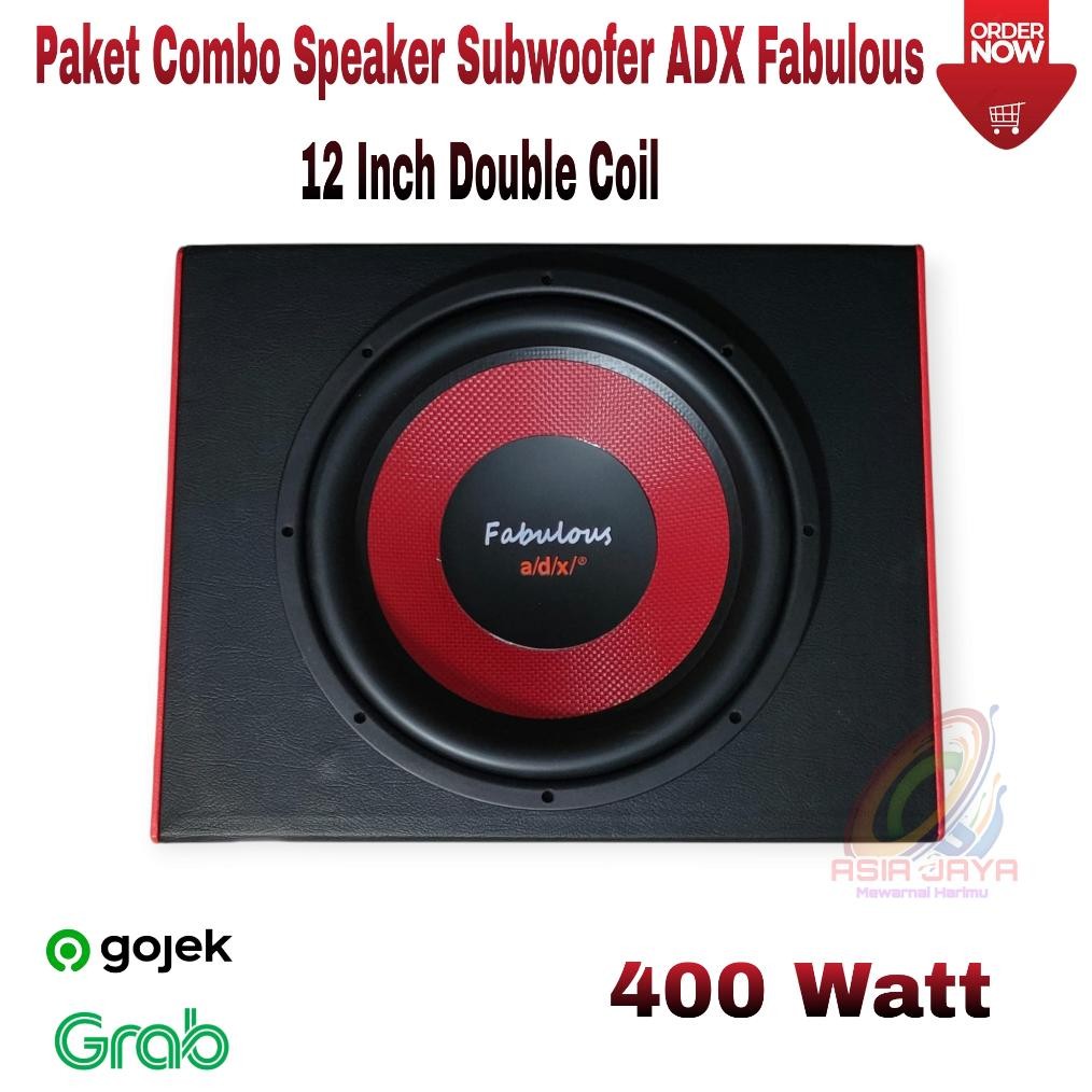 Terlaris Paket Combo Speaker Subwoofer Adx Fabulous 12 Inch Double Coil Plus Box 12 Inch Dan Tutup  