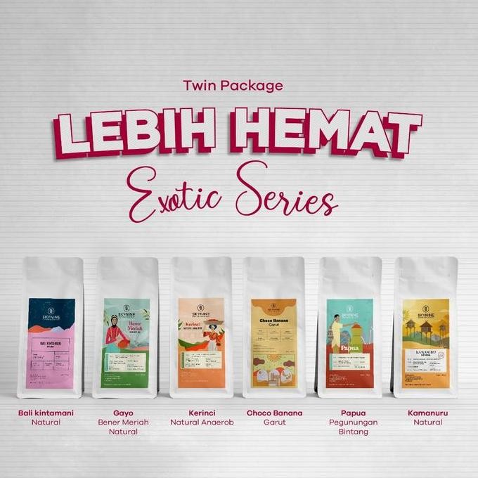 

original twin pack bundling kopi nusantara - biji kopi indonesia exotic series